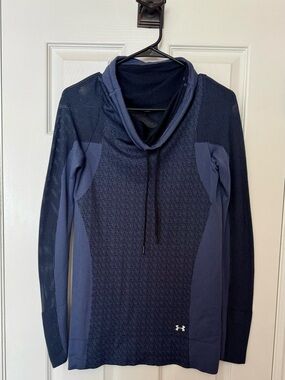 Under Armour Women's Navy Cowl-Neck Performance Pullover